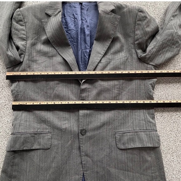 Suitsupply Blazer 44R Livorno Gray Herringbone Jacket Vitale Barberis Canonico - Picture 11 of 16